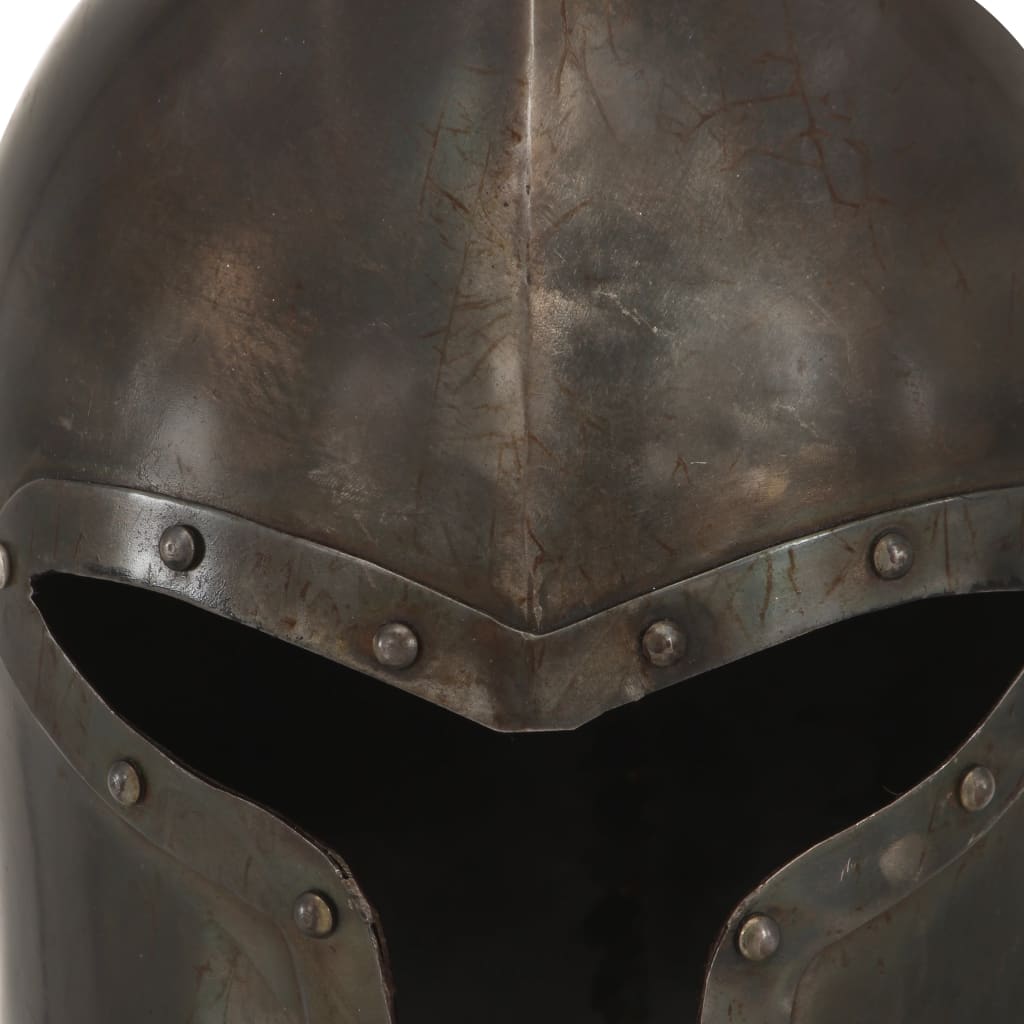 Coif cavaler medieval antic, jocuri pe roluri, argintiu, oțel - Lando