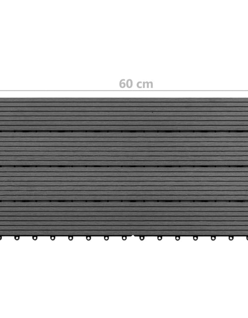 Încărcați imaginea în vizualizatorul Galerie, Plăci de pardoseală, 6 buc., gri, 60 x 30 cm, WPC, 1 m² - Lando
