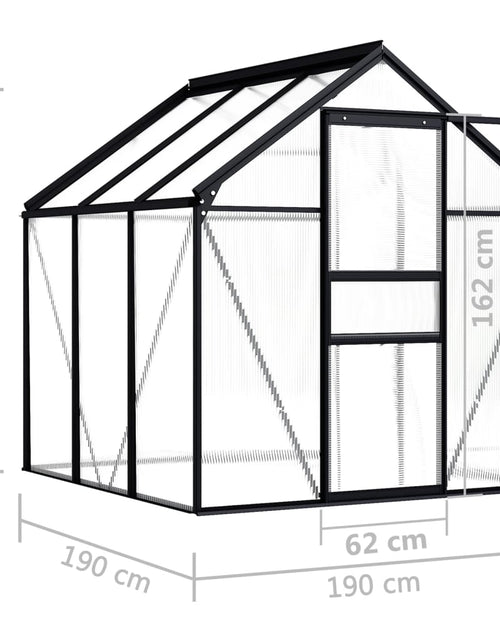 Загрузите изображение в средство просмотра галереи, Seră, antracit, 3,61 m², aluminiu Lando - Lando
