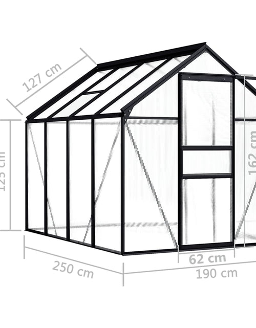 Încărcați imaginea în vizualizatorul Galerie, Seră, antracit, 4,75 m², aluminiu Lando - Lando
