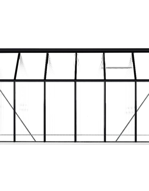 Încărcați imaginea în vizualizatorul Galerie, Seră cu cadru de bază, antracit, 7,03 m², aluminiu - Lando
