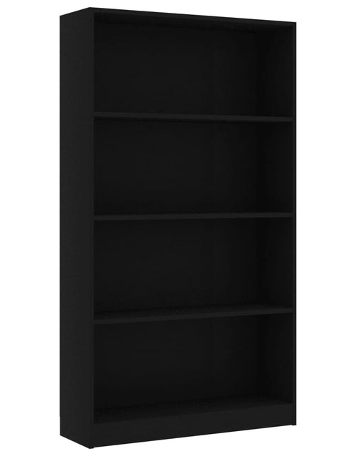 Încărcați imaginea în vizualizatorul Galerie, Bibliotecă cu 4 rafturi, negru, 80x24x142 cm, PAL Lando - Lando
