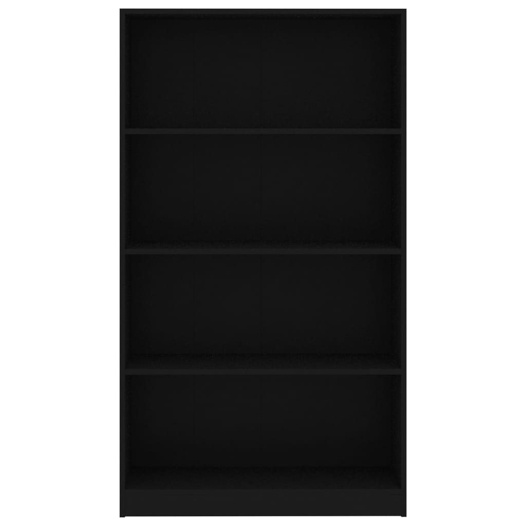Bibliotecă cu 4 rafturi, negru, 80x24x142 cm, PAL Lando - Lando