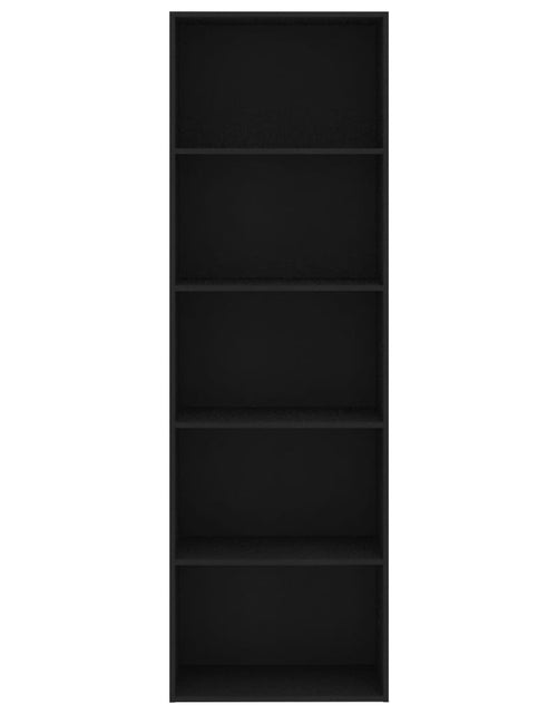 Încărcați imaginea în vizualizatorul Galerie, Bibliotecă cu 5 rafturi, negru, 60x30x189 cm, PAL - Lando
