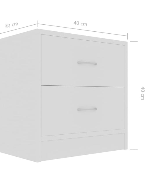 Загрузите изображение в средство просмотра галереи, Noptiere, 2 buc., alb, 40 x 30 x 40 cm, PAL - Lando
