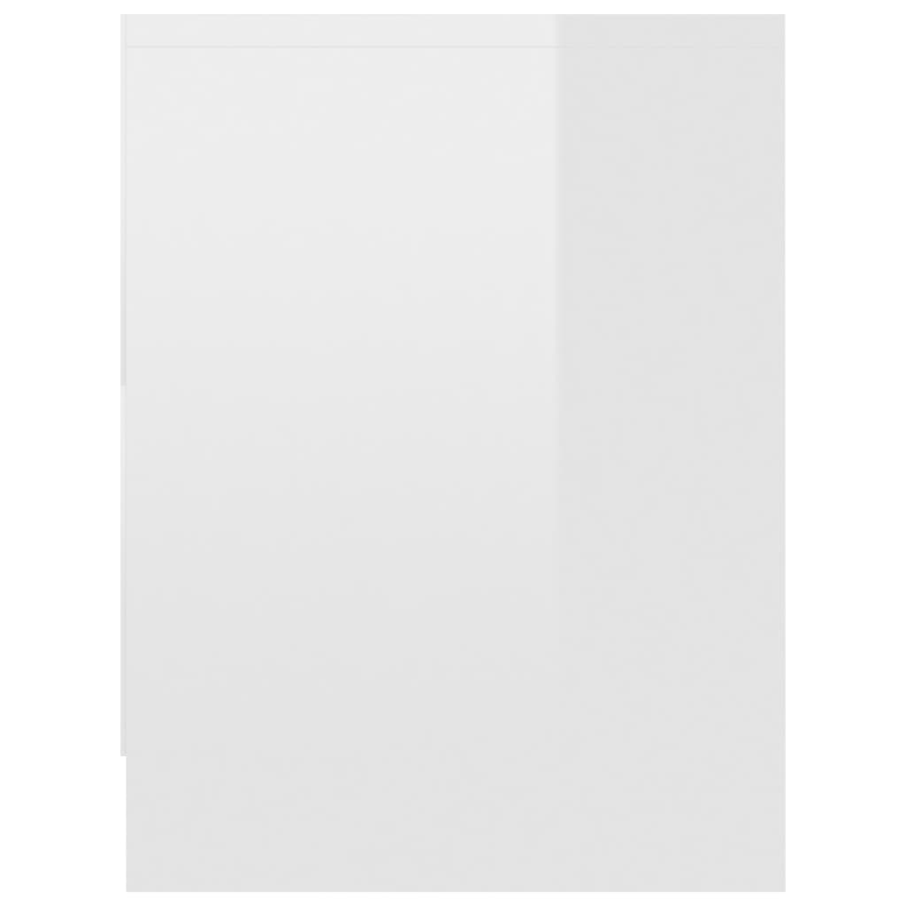 Noptiere, 2 buc., alb extralucios, 40 x 30 x 40 cm, PAL - Lando