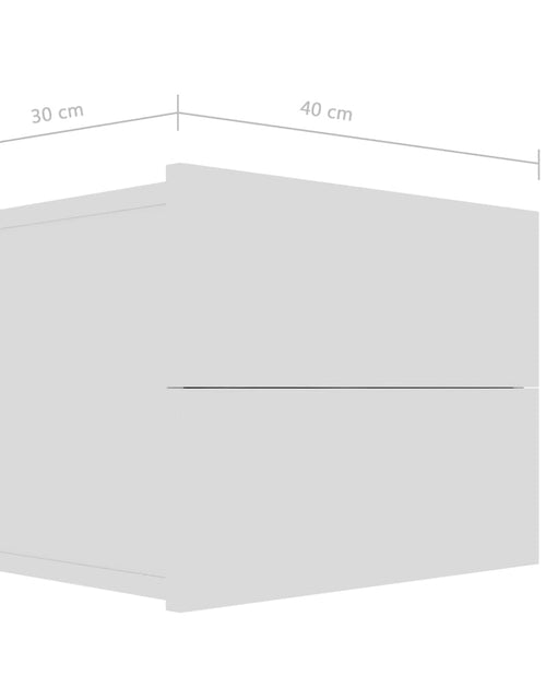 Загрузите изображение в средство просмотра галереи, Noptieră, alb, 40 x 30 x 30 cm, PAL - Lando
