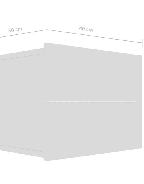 Загрузите изображение в средство просмотра галереи, Noptiere, 2 buc., alb, 40 x 30 x 30 cm, PAL - Lando
