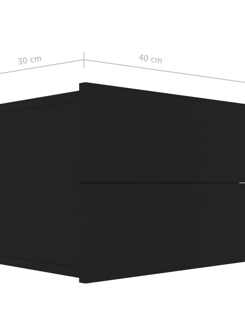 Încărcați imaginea în vizualizatorul Galerie, Noptiere, 2 buc., negru, 40 x 30 x 30 cm, PAL - Lando
