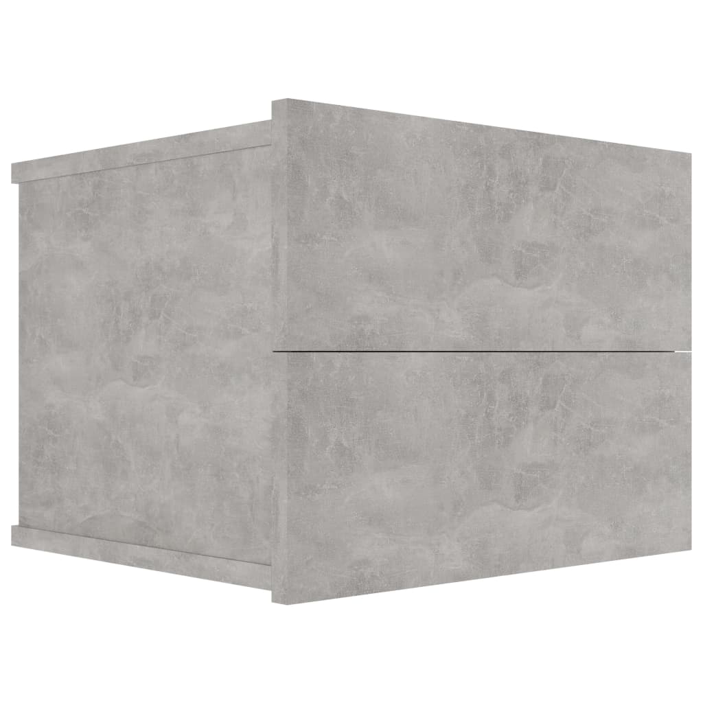 Noptieră, gri beton, 40 x 30 x 30 cm, PAL - Lando