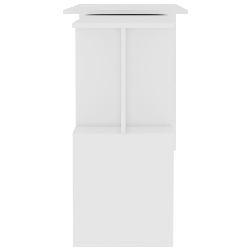 Birou de colț, alb, 200 x 50 x 76 cm, PAL - Lando