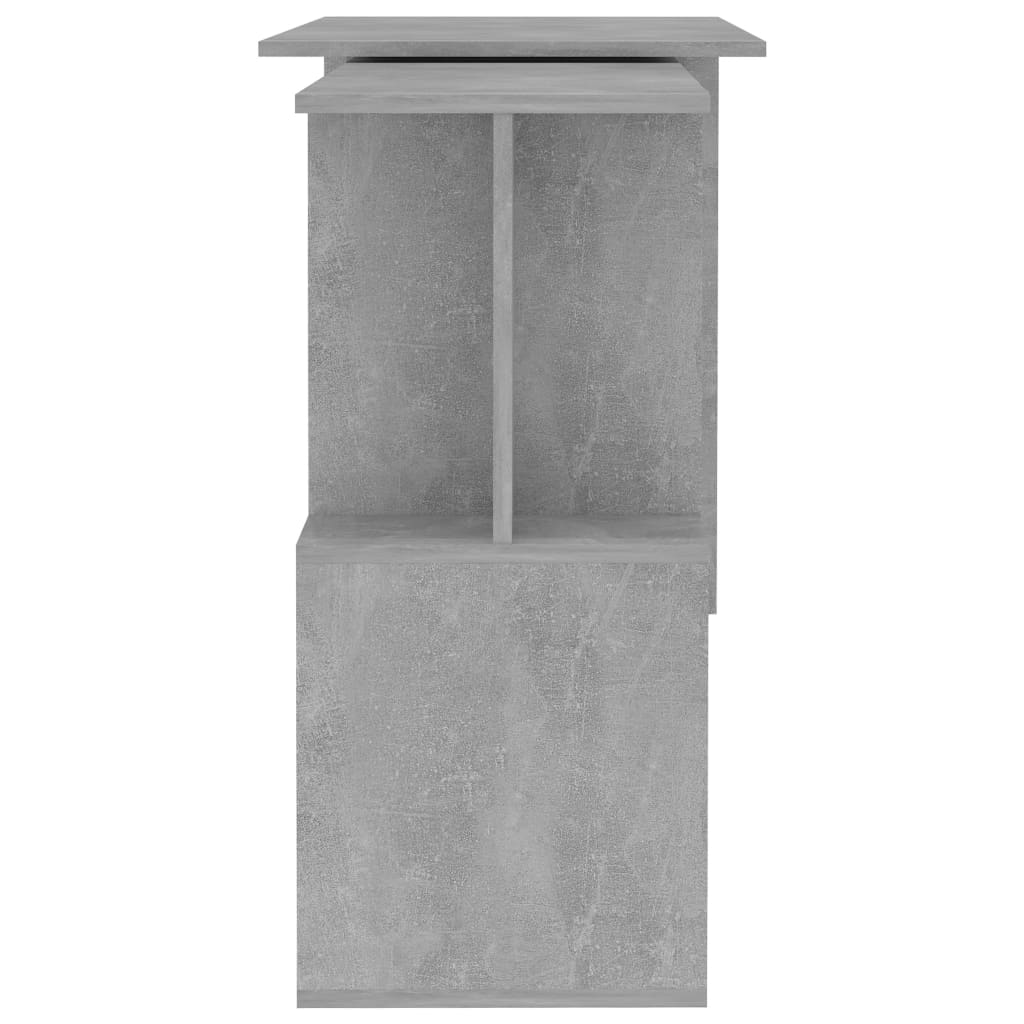 Birou de colț, gri beton, 200 x 50 x 76 cm, PAL - Lando