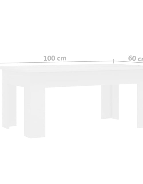 Загрузите изображение в средство просмотра галереи, Măsuță de cafea, alb, 100 x 60 x 42 cm, PAL Lando - Lando
