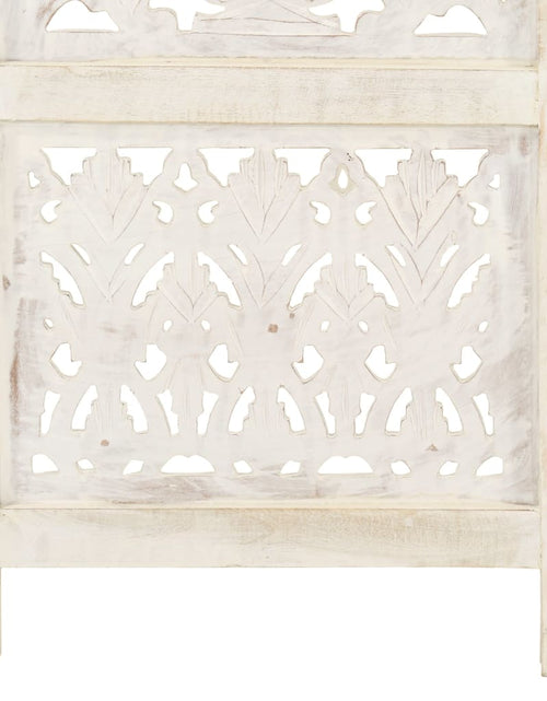Încărcați imaginea în vizualizatorul Galerie, Paravan cameră sculptat manual 5 panouri alb 200x165 cm mango - Lando
