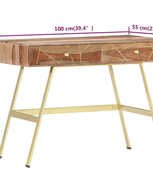 Încărcați imaginea în vizualizatorul Galerie, Birou de scris cu sertare, 100x55x75 cm, lemn masiv de sheesham Lando - Lando
