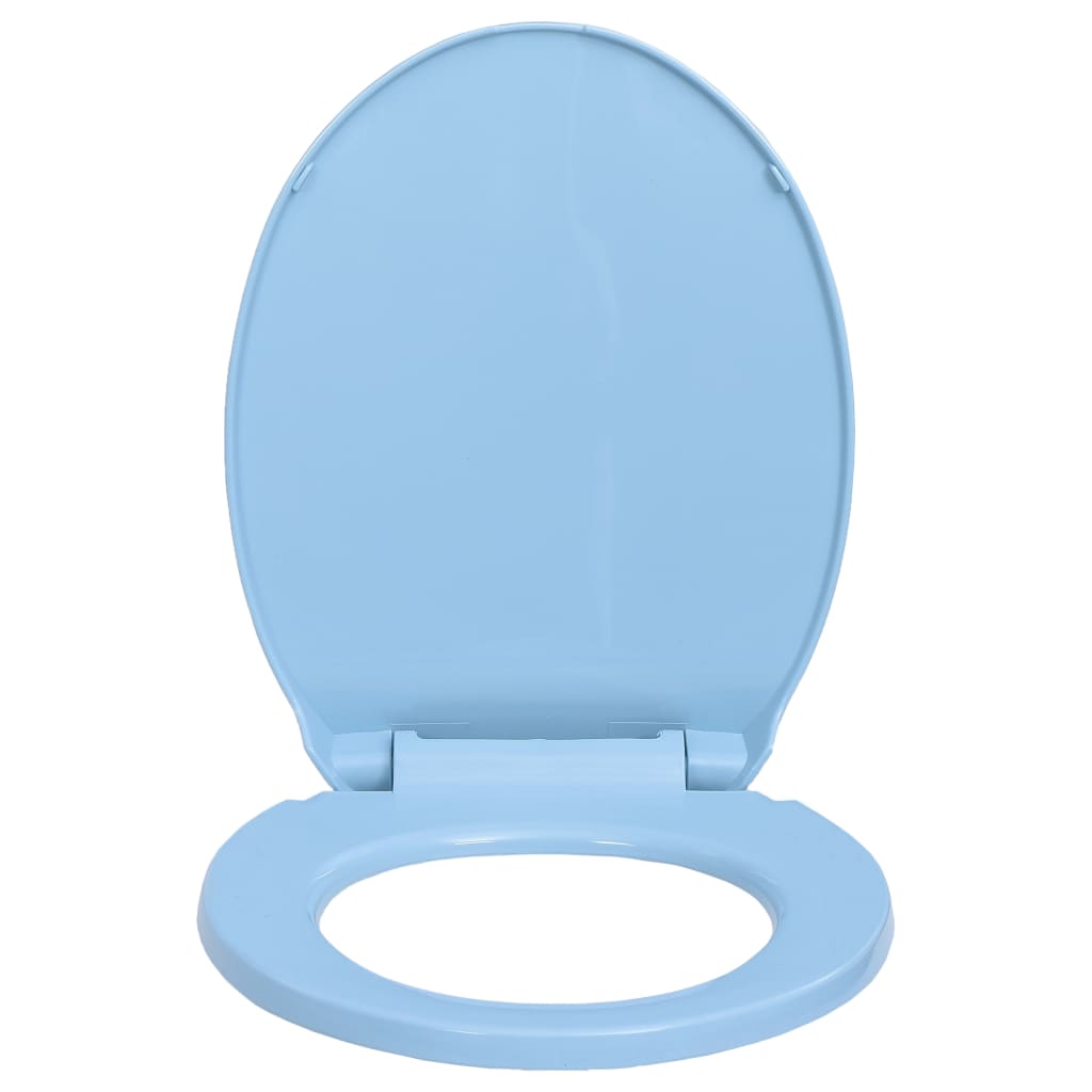 Capac WC cu închidere silențioasă, albastru, oval Lando - Lando