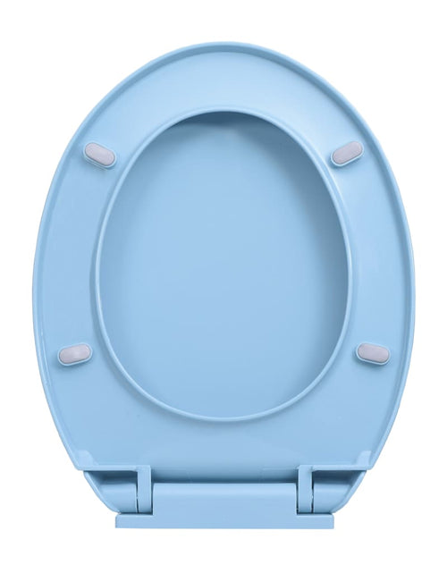 Încărcați imaginea în vizualizatorul Galerie, Capac WC cu închidere silențioasă, albastru, oval Lando - Lando

