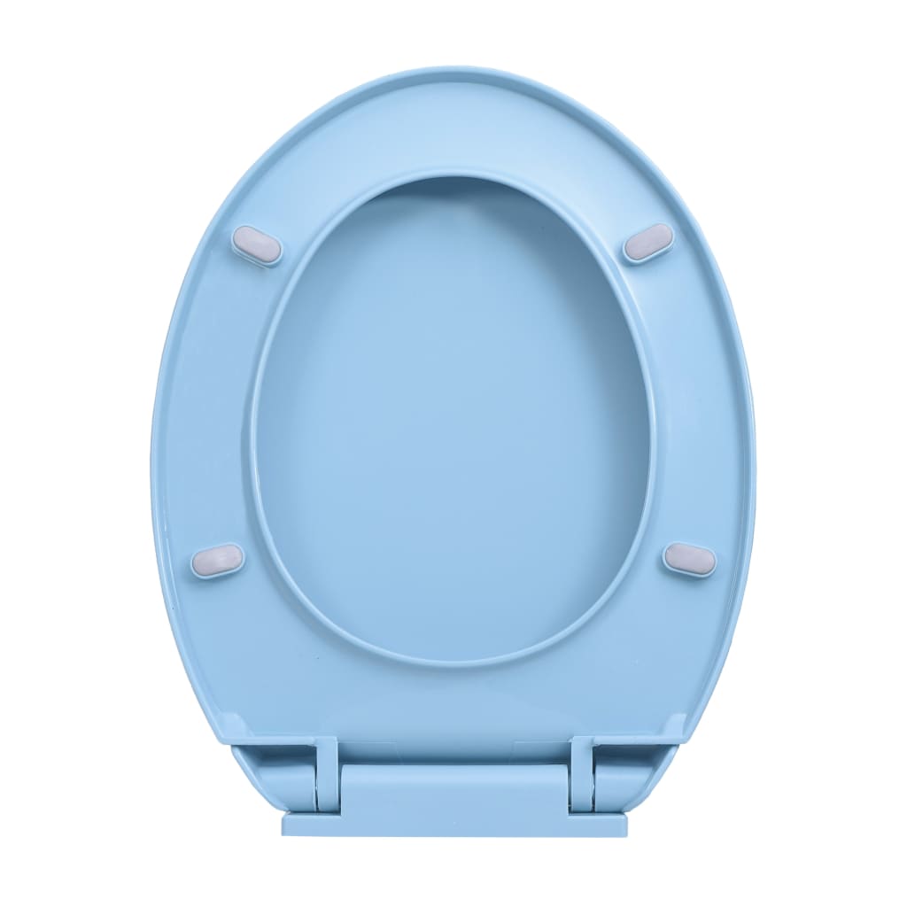 Capac WC cu închidere silențioasă, albastru, oval Lando - Lando