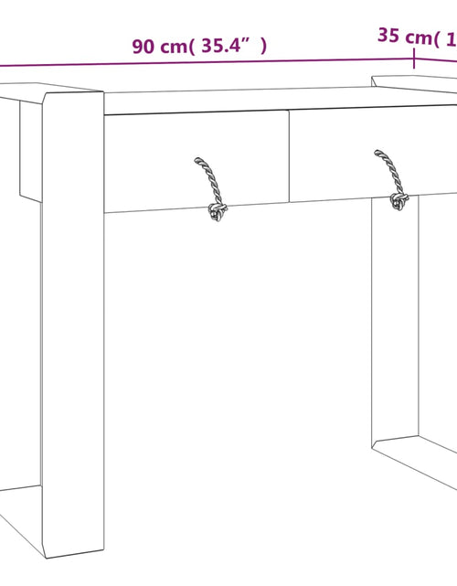 Загрузите изображение в средство просмотра галереи, Masă consolă, 90 x 35 x 75 cm, lemn masiv de tec Lando - Lando

