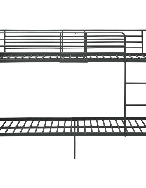 Încărcați imaginea în vizualizatorul Galerie, Pat supraetajat, negru, 90 x 200 cm, metal - Lando
