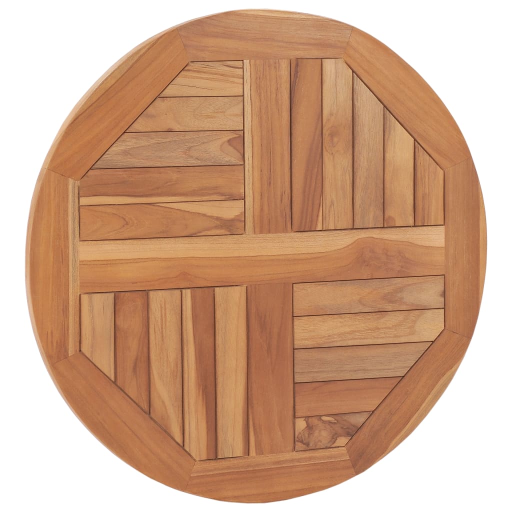 Blat de masă, 60 cm, lemn masiv de tec, rotund, 2,5 cm - Lando