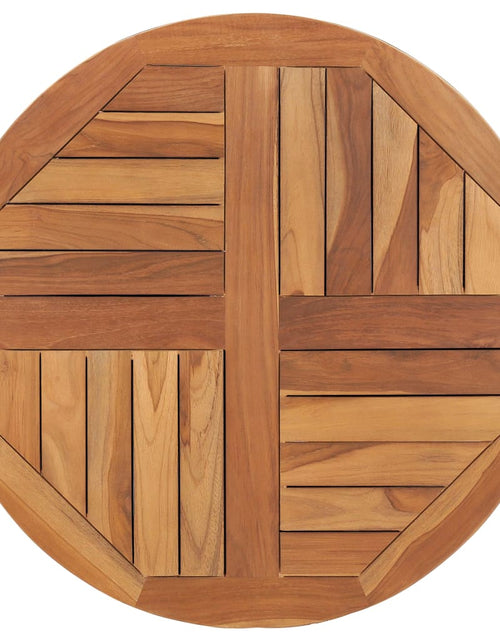 Загрузите изображение в средство просмотра галереи, Blat de masă rotund, 70 cm, lemn masiv de tec, 2,5 cm - Lando
