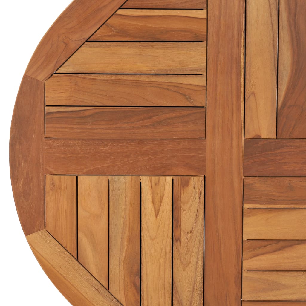 Blat de masă rotund, 70 cm, lemn masiv de tec, 2,5 cm - Lando