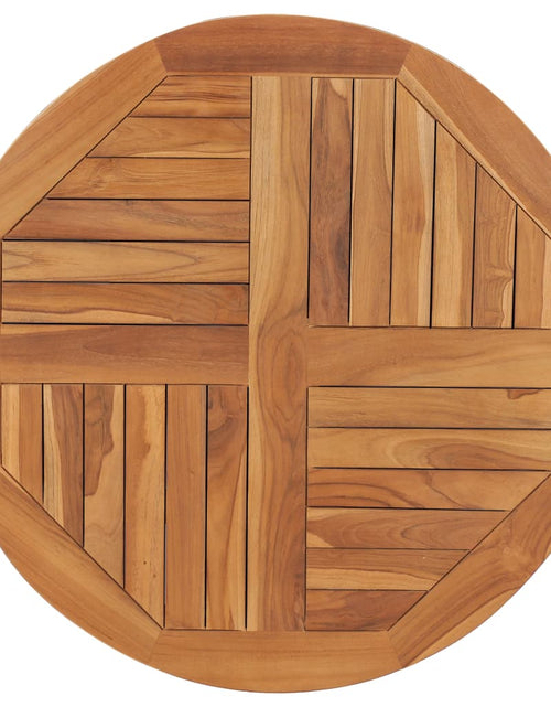 Încărcați imaginea în vizualizatorul Galerie, Blat de masă rotund, 80 cm, lemn masiv de tec, 2,5 cm - Lando
