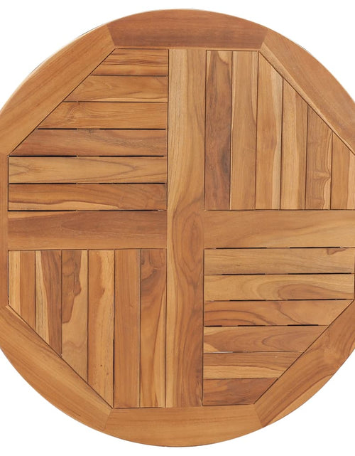Încărcați imaginea în vizualizatorul Galerie, Blat de masă rotund, 80 cm, lemn masiv de tec, 2,5 cm - Lando
