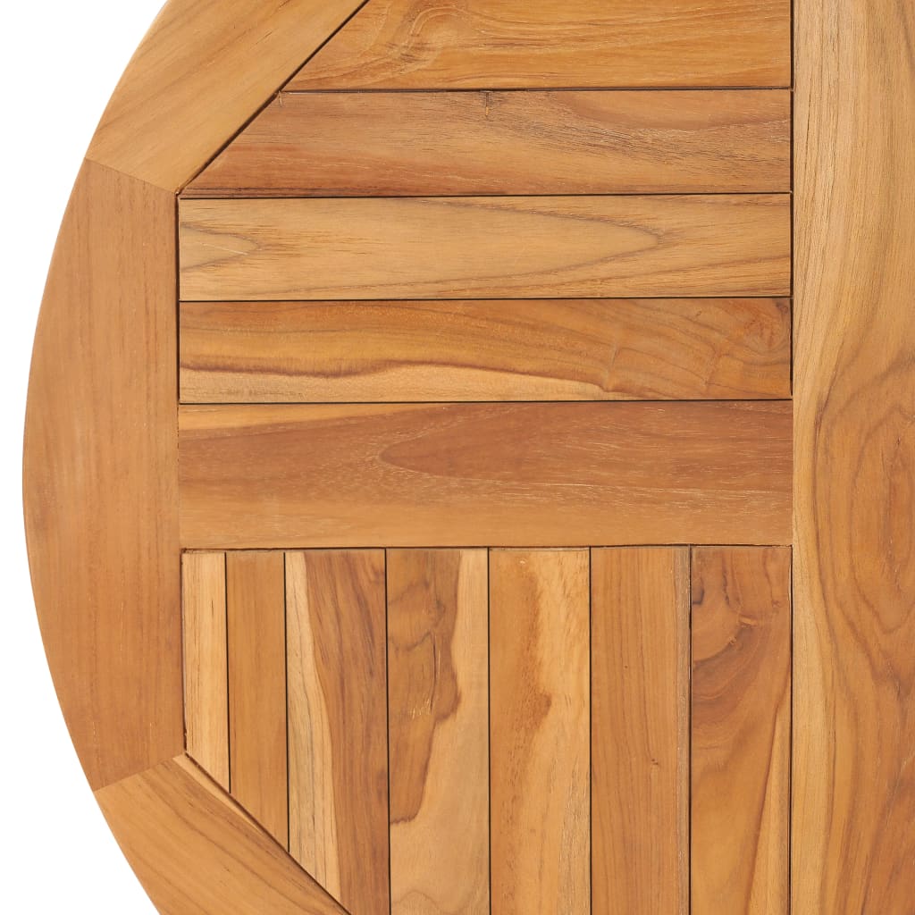 Blat de masă rotund, 80 cm, lemn masiv de tec, 2,5 cm - Lando