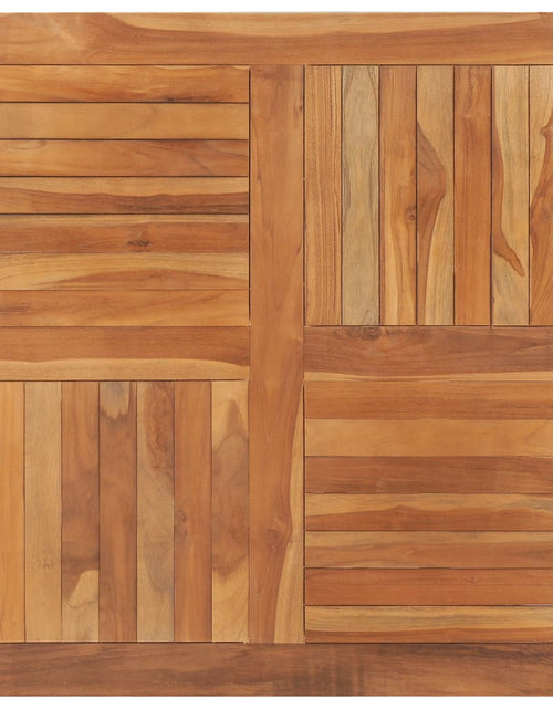 Încărcați imaginea în vizualizatorul Galerie, Blat de masă pătrată, 90 x 90 x 2,5 cm, lemn masiv de tec - Lando
