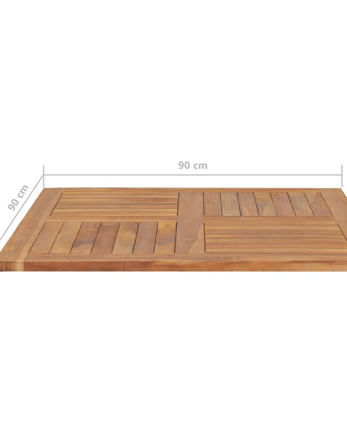 Загрузите изображение в средство просмотра галереи, Blat de masă pătrată, 90 x 90 x 2,5 cm, lemn masiv de tec - Lando
