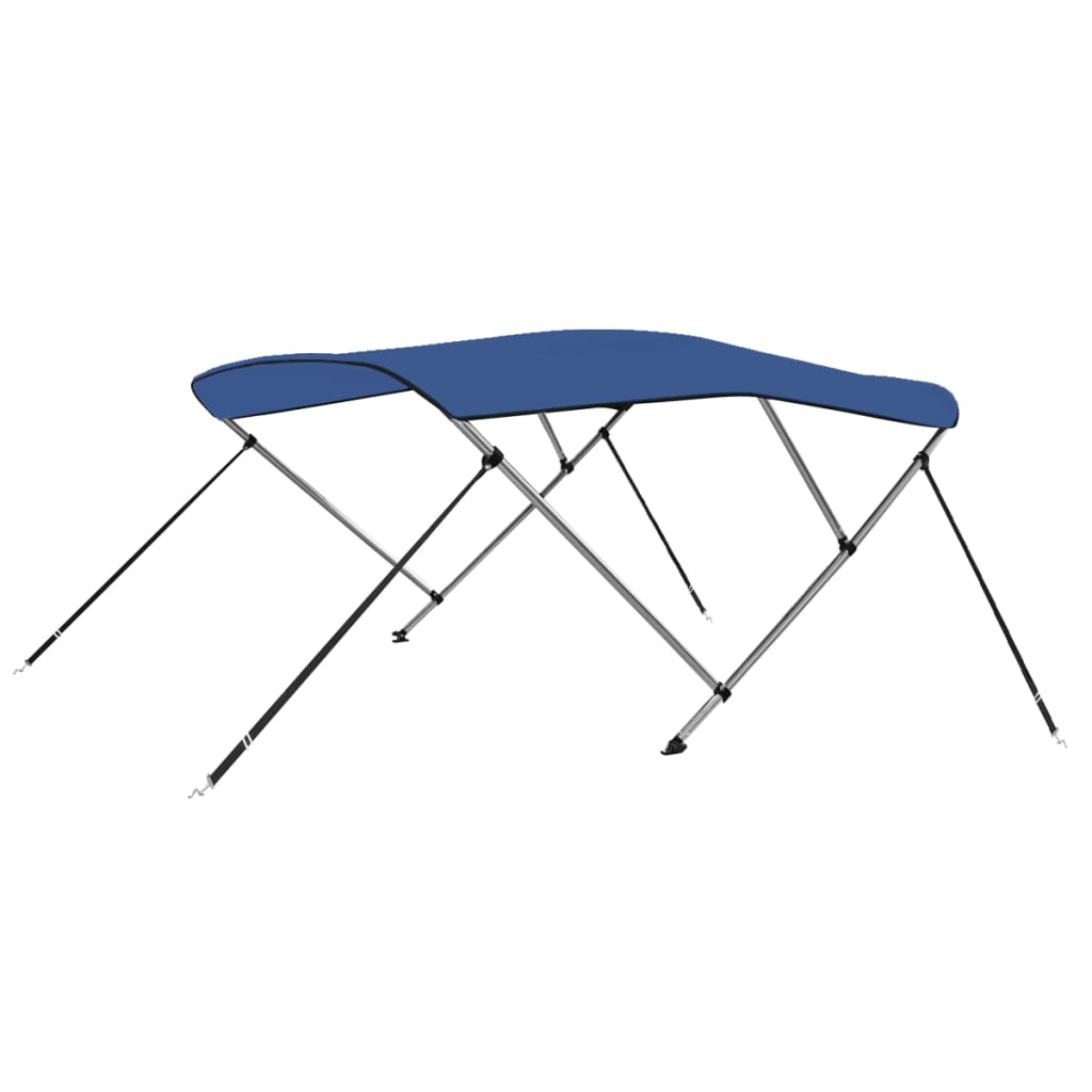 Parasolar barcă Bimini cu 3 arcuri, albastru, 183x180x137 cm Lando - Lando