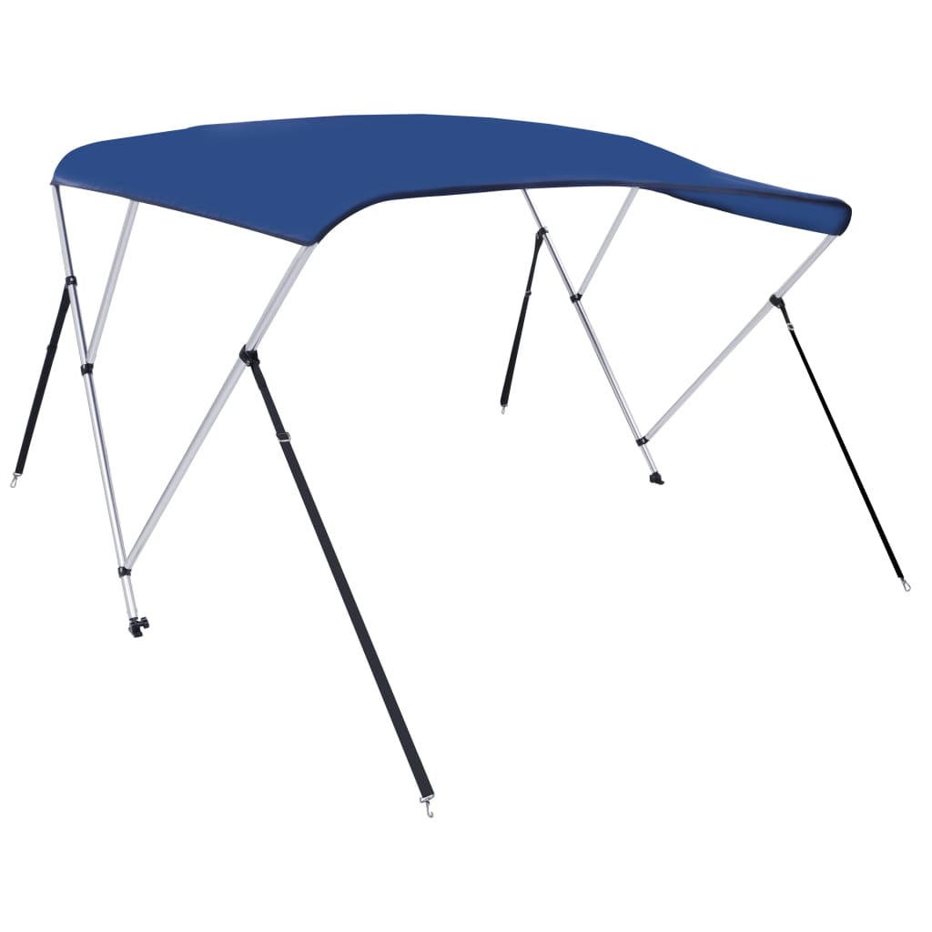 Parasolar barcă Bimini cu 3 arcuri, albastru, 183x180x137 cm Lando - Lando