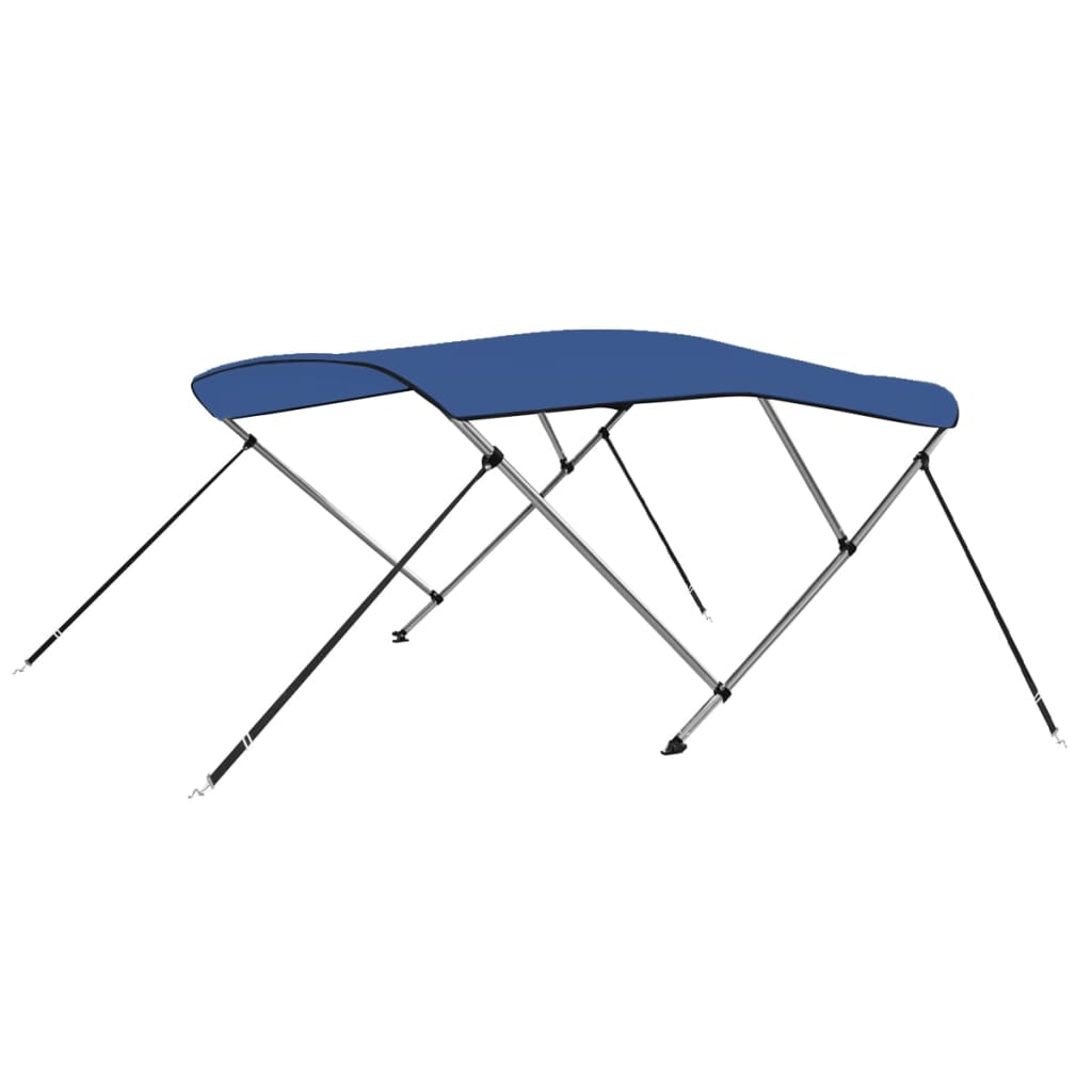 Parasolar barcă Bimini cu 3 arcuri, albastru, 183x196x137 cm Lando - Lando