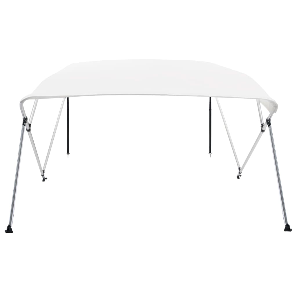 Parasolar barcă Bimini cu 4 arcuri, alb, 243x180x137 cm Lando - Lando