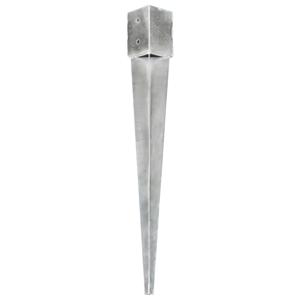 Țăruși de sol, 6 buc., argintiu, 10x10x91 cm, oțel galvanizat Lando - Lando