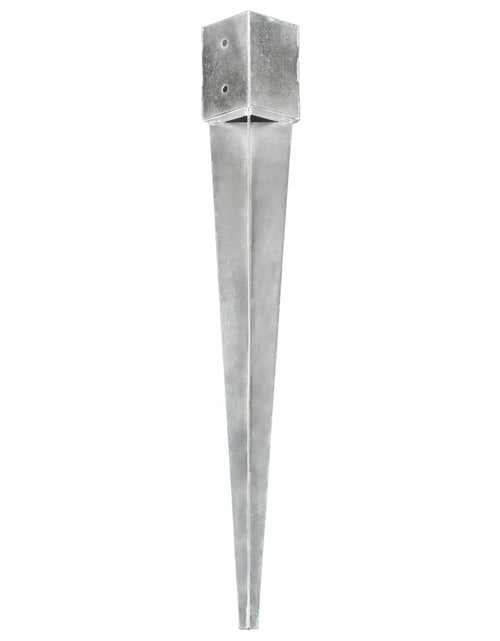 Încărcați imaginea în vizualizatorul Galerie, Țăruși de sol, 12 buc., argintiu, 10x10x91 cm, oțel galvanizat Lando - Lando
