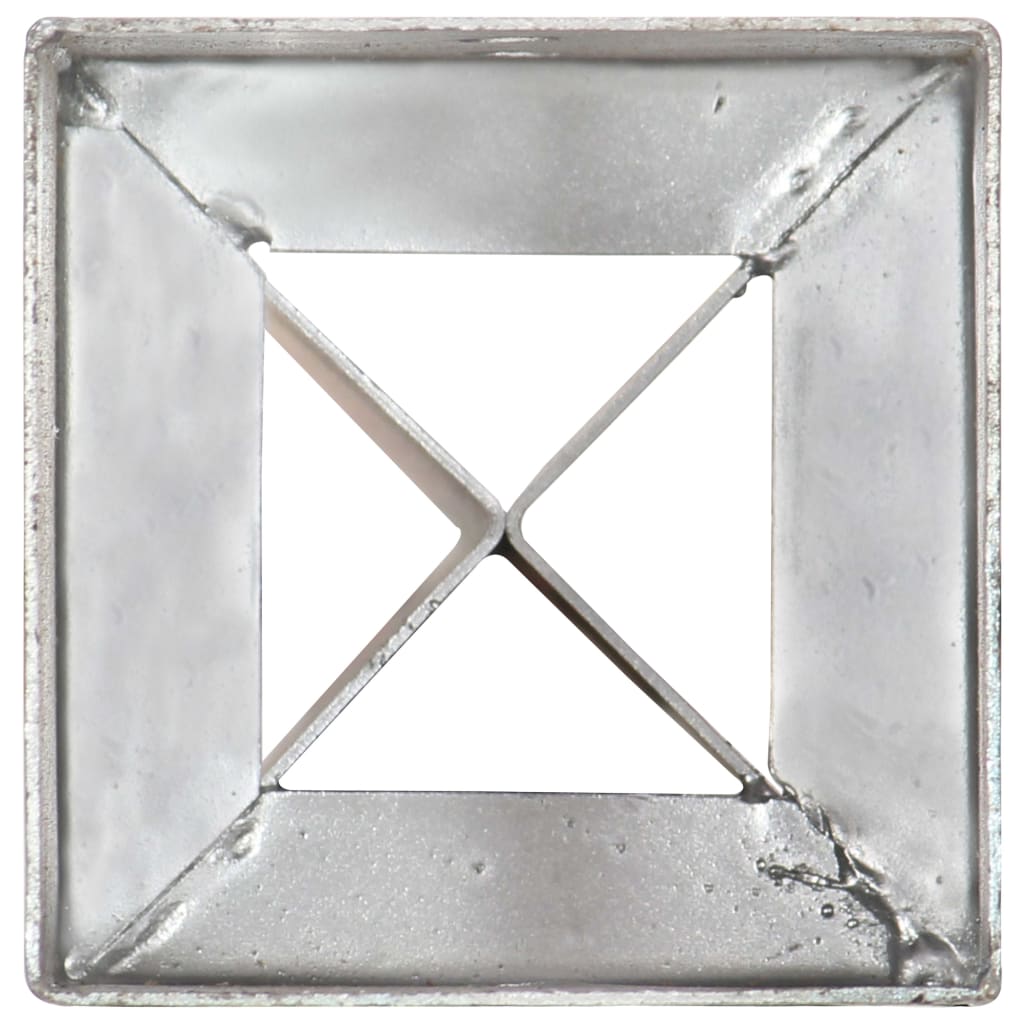 Țăruși de sol, 12 buc., argintiu, 10x10x91 cm, oțel galvanizat Lando - Lando