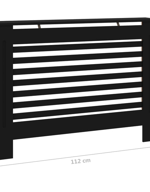 Загрузите изображение в средство просмотра галереи, Mască de calorifer, negru, 112 x 19 x 81 cm, MDF Lando - Lando
