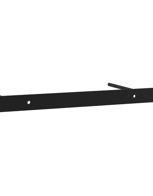 Încărcați imaginea în vizualizatorul Galerie, Raft de perete suspendat cu sertar, negru, 80 x 25 x 8 cm - Lando
