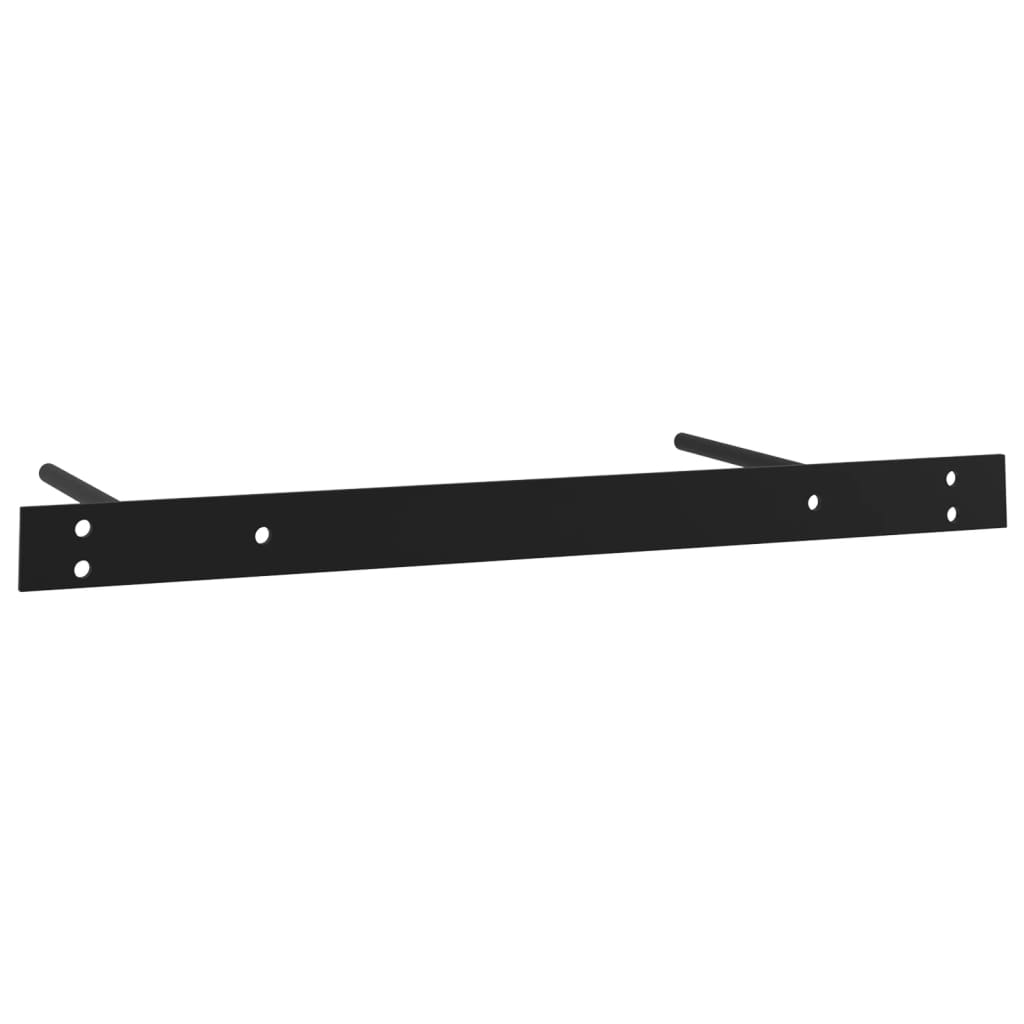 Raft de perete suspendat cu sertar, negru, 80 x 25 x 8 cm - Lando