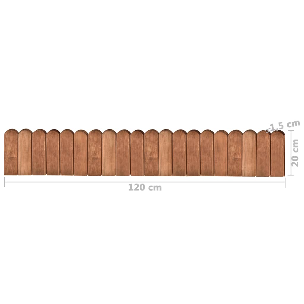 Rolă de bordură, maro, 120 cm, lemn de pin tratat Lando - Lando