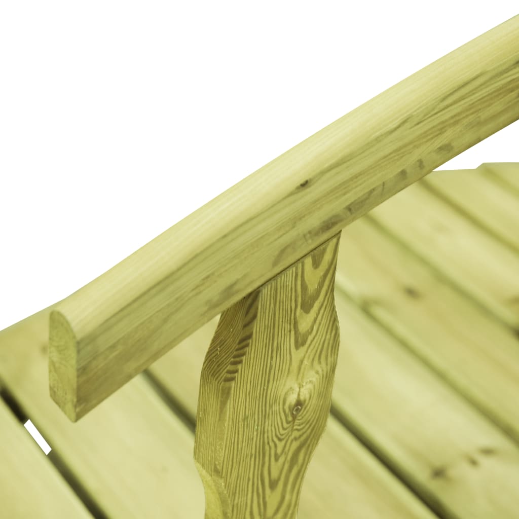 Pod de grădină cu balustradă, 170x74x105 cm, lemn de pin tratat Lando - Lando