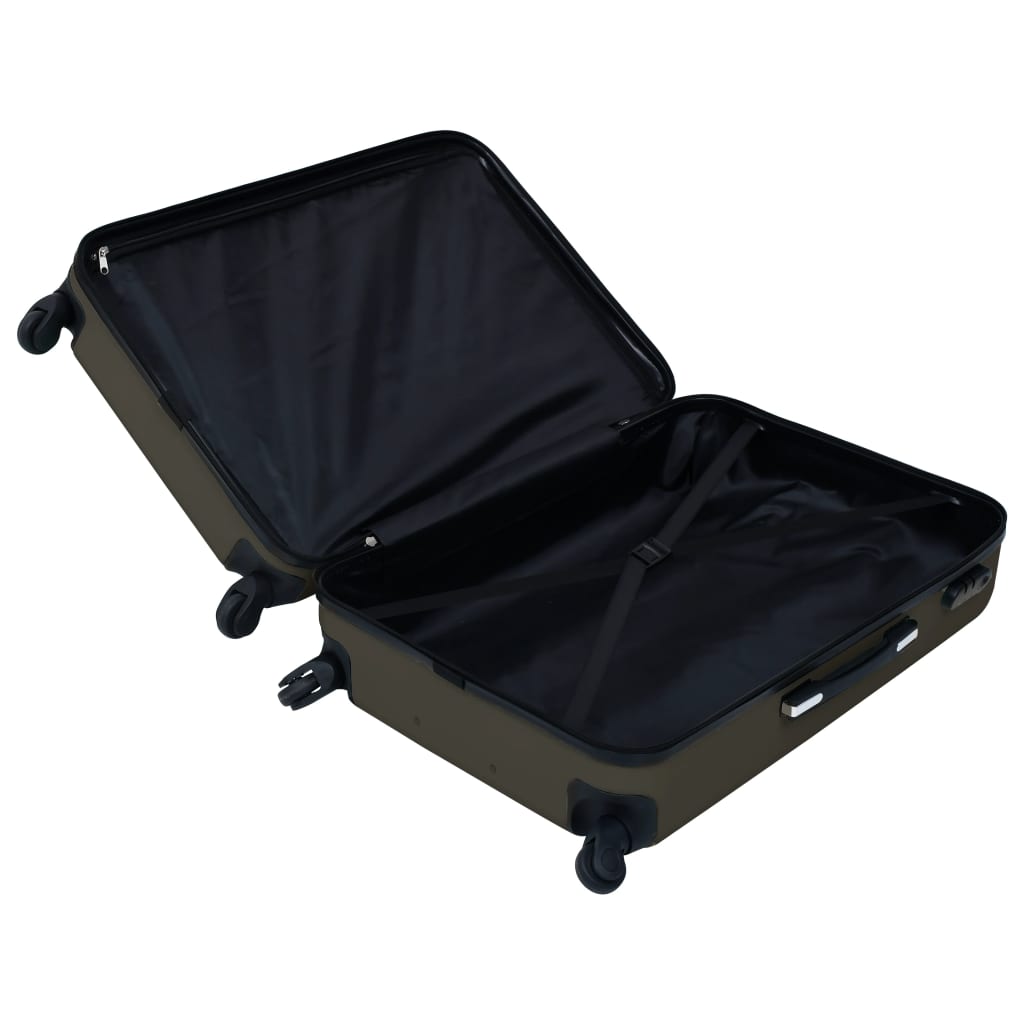 Set de valize cu carcasă rigidă, 3 piese, antracit, ABS - Lando