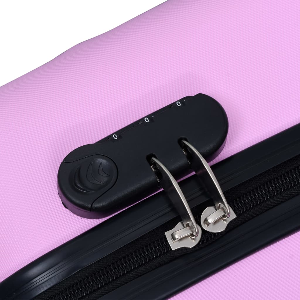Set de valize cu carcasă rigidă, 2 piese, roz, ABS - Lando