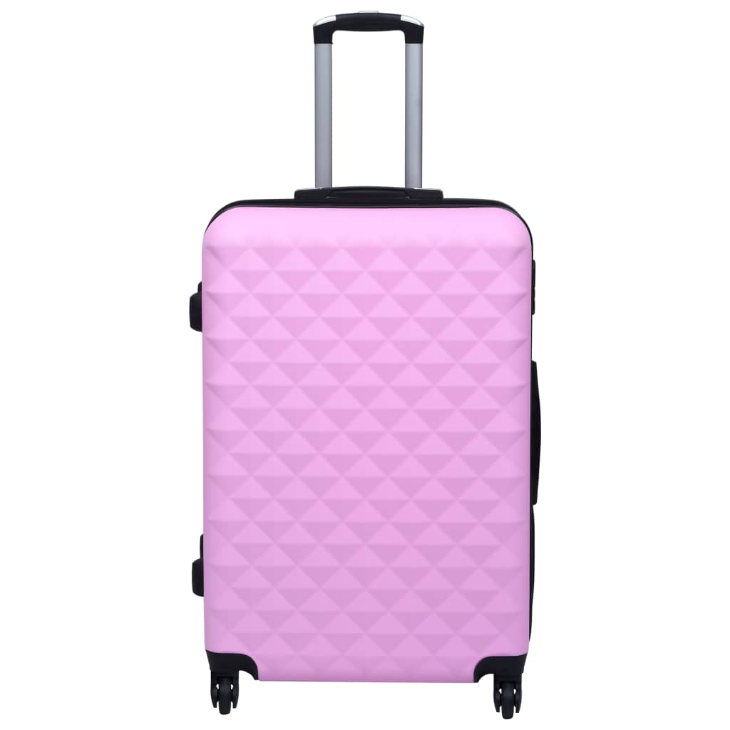 Set de valize cu carcasă rigidă, 2 piese, roz, ABS - Lando