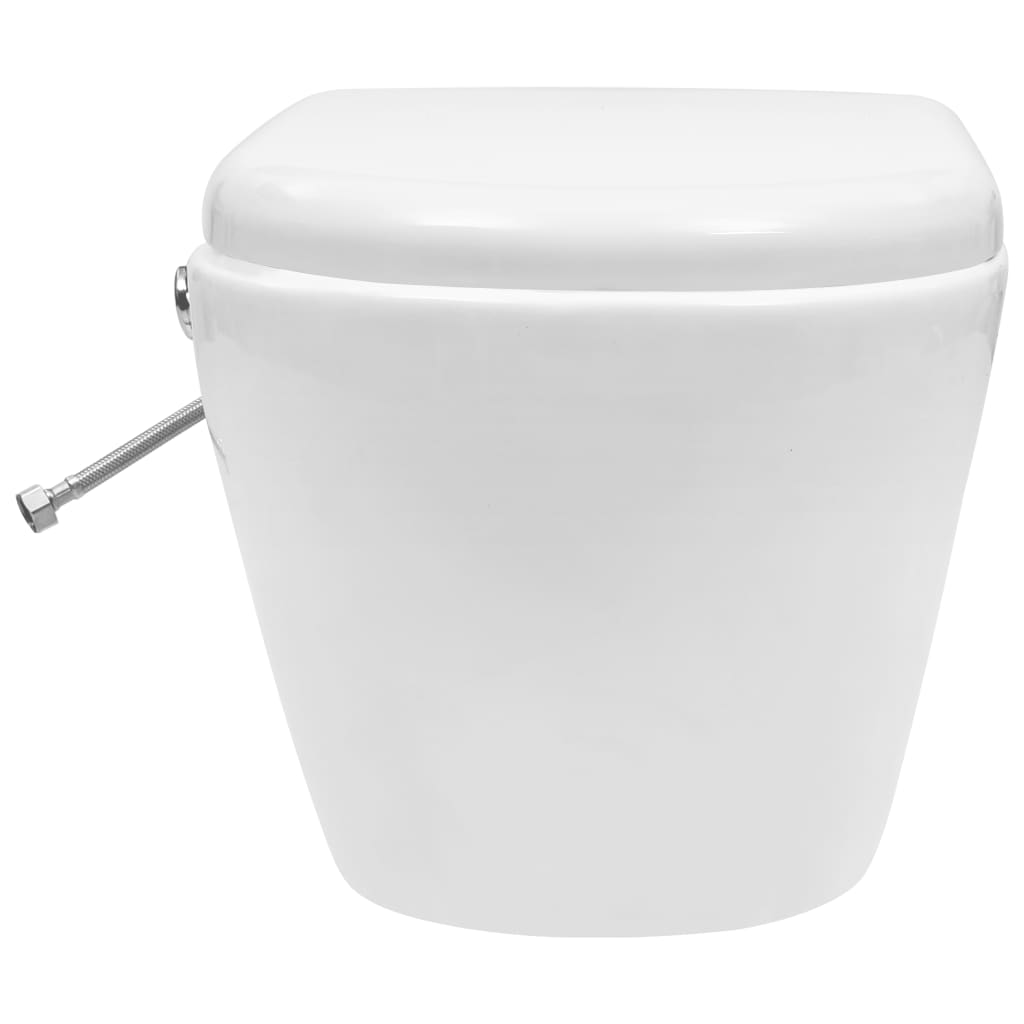 Vas WC suspendat fără ramă cu funcție de bideu, alb, ceramică Lando - Lando