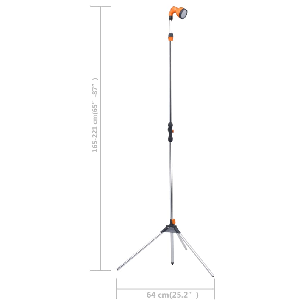 Duș de grădină cu trepied, 221 cm, aluminiu Lando - Lando