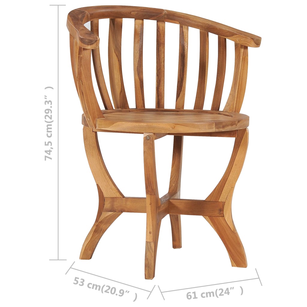 Set mobilier de bistro, 3 piese, lemn masiv de tec Lando - Lando